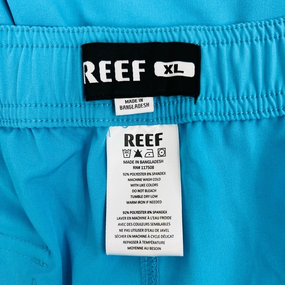 Reef Mens 17" Outseam Swimming Fishing Boardshorts Jackson Blue Size XL - Picture 8 of 9